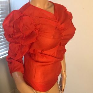 Ruffled see-through top by H&M; NWT; Size 14